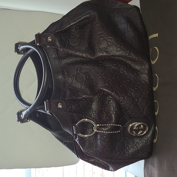 Authentic Gucci Sukey Dark Brown Leather bag - Picture 12 of 16